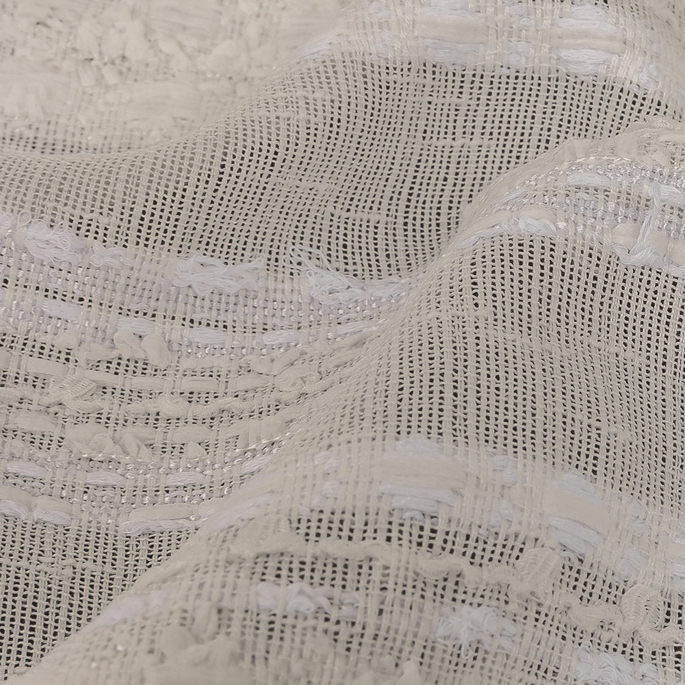 White Novelty Woven with Tactile Stripes - Joann Fabrics