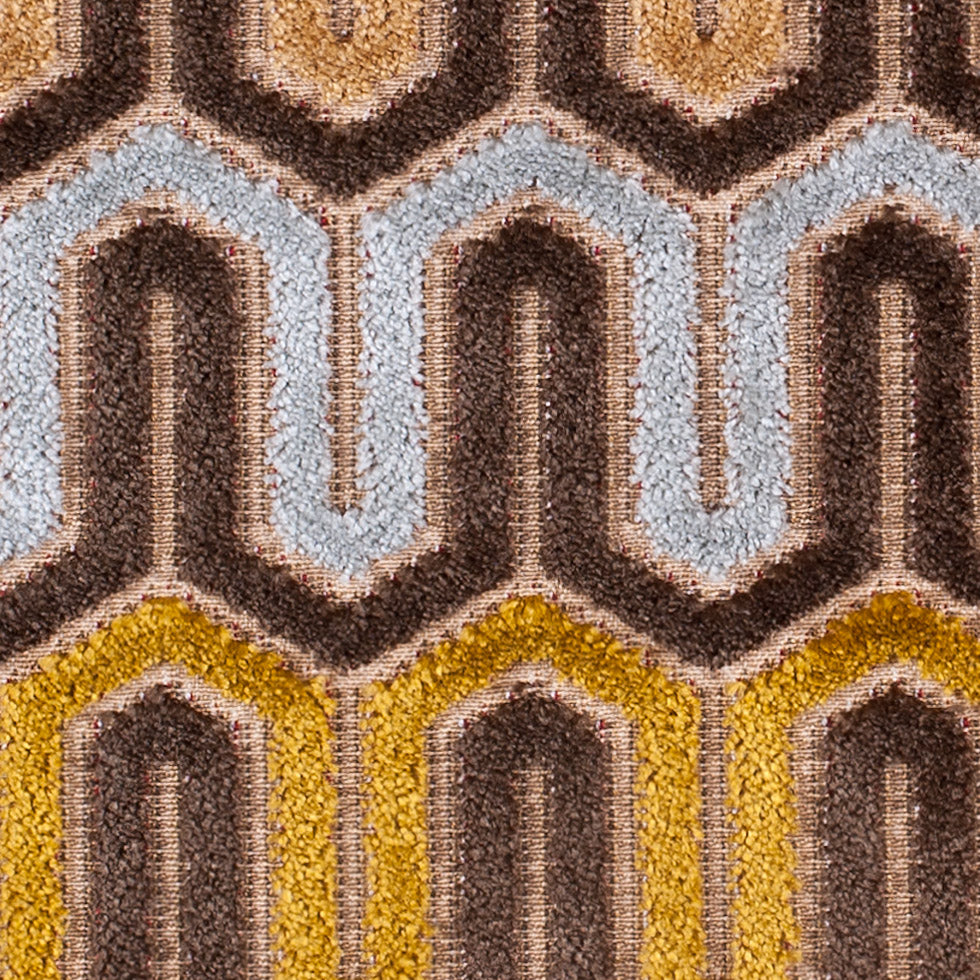 Brown Geometric Velvet Tapestry - Joann Fabrics