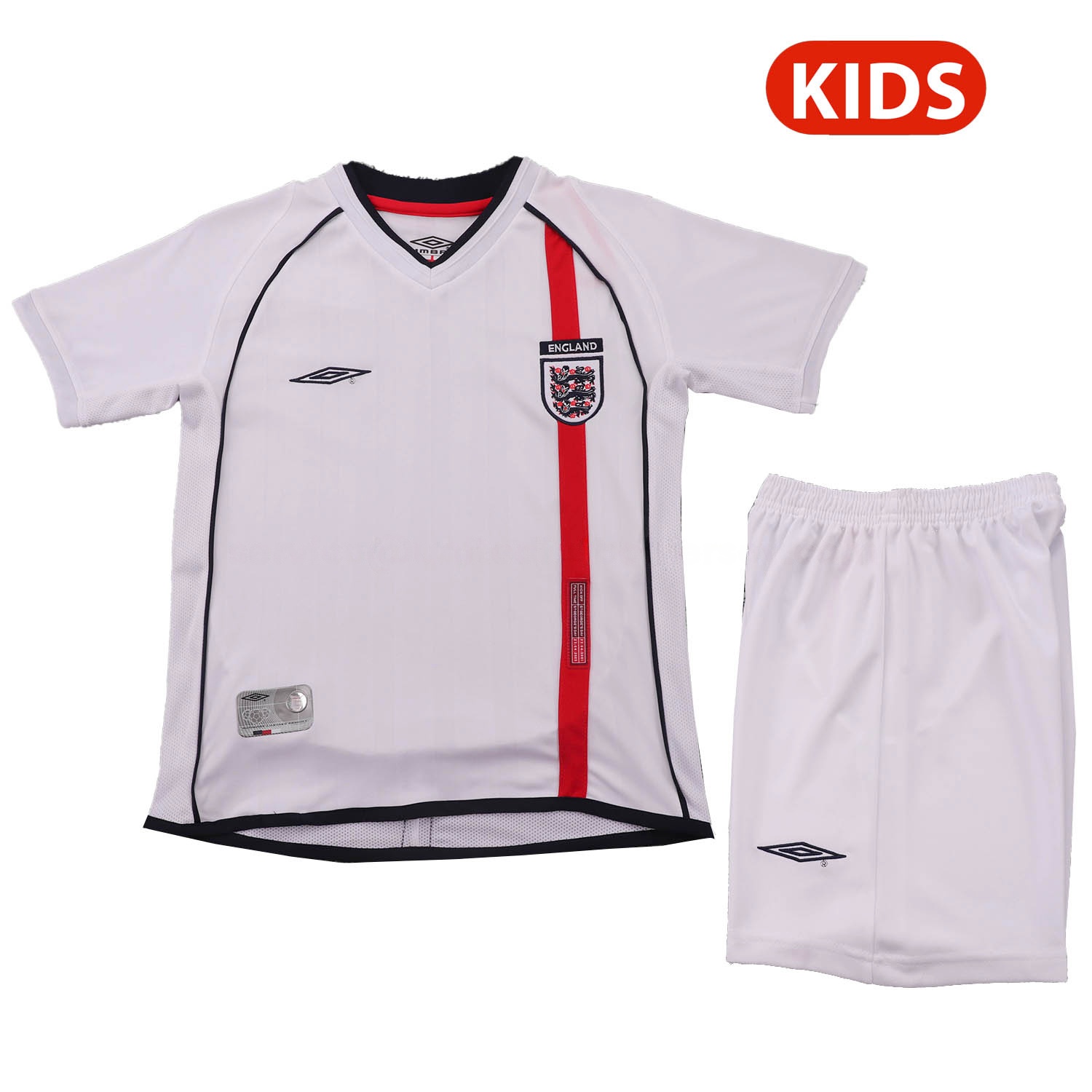 Retro England 2002 Home Kids Kit - UnitedFutballJersey