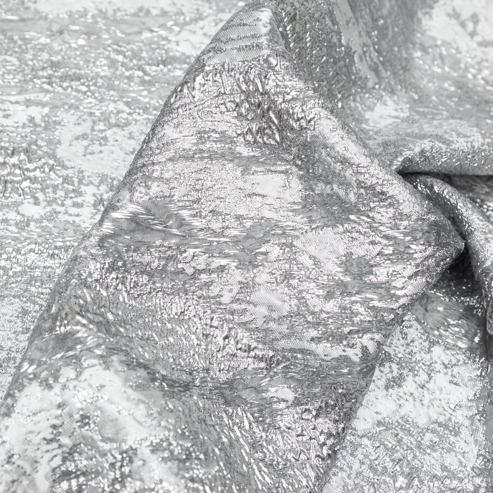 Metallic Silver and Moonstruck Abstract Luxury Brocade - Joann Fabrics