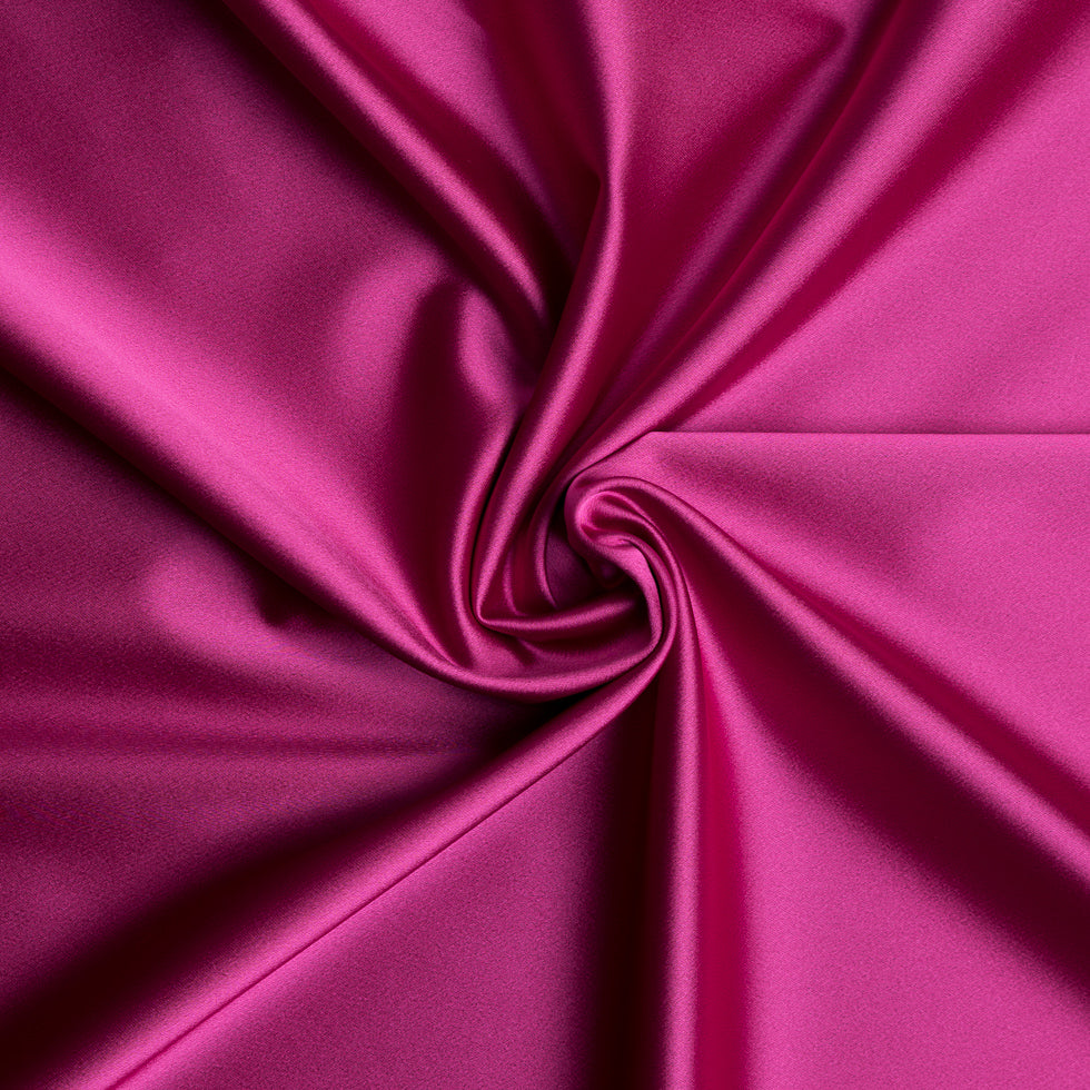 Stretch Satin Made in Italy - Raspberry with Black Backing - Premium Collection - Joann Fabrics
