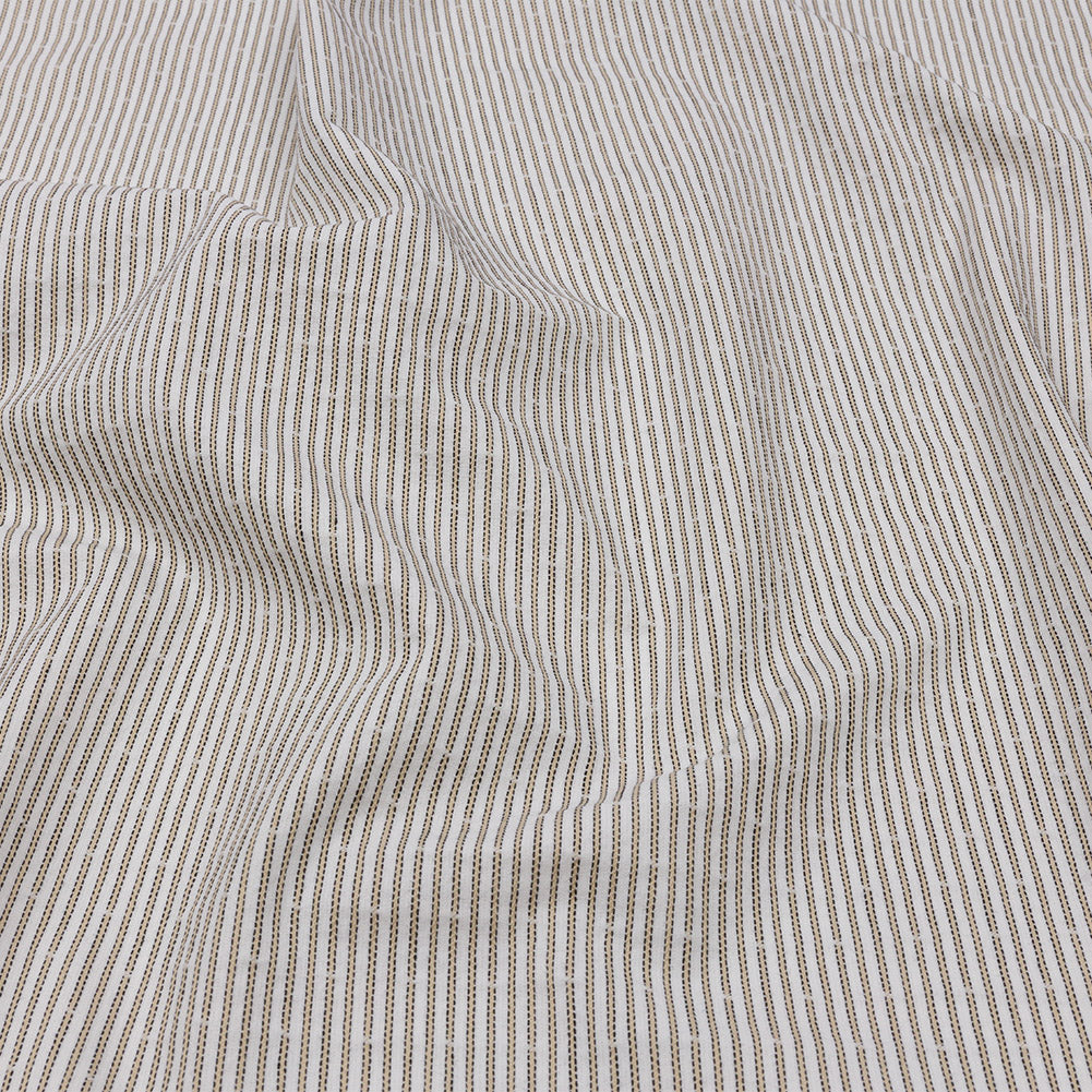 White and Tan Striped Cotton Woven - Joann Fabrics