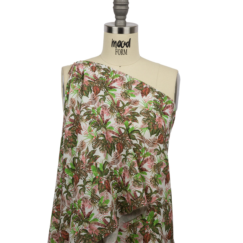 Mood Exclusive White Poison Gardens Viscose Shirting - Joann Fabrics