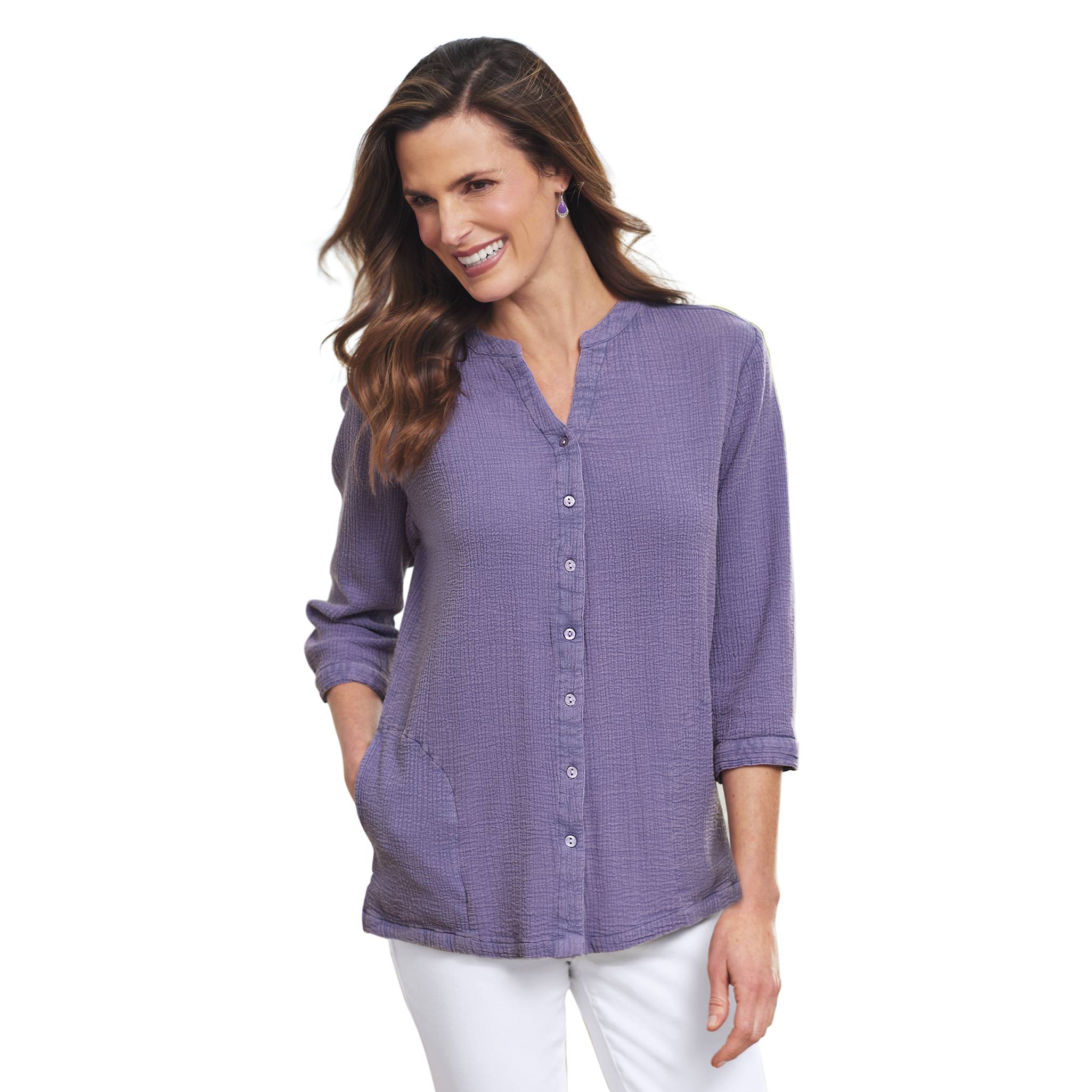 Vintage-Wash Double-Gauze Tunic - Northstyle Catalog