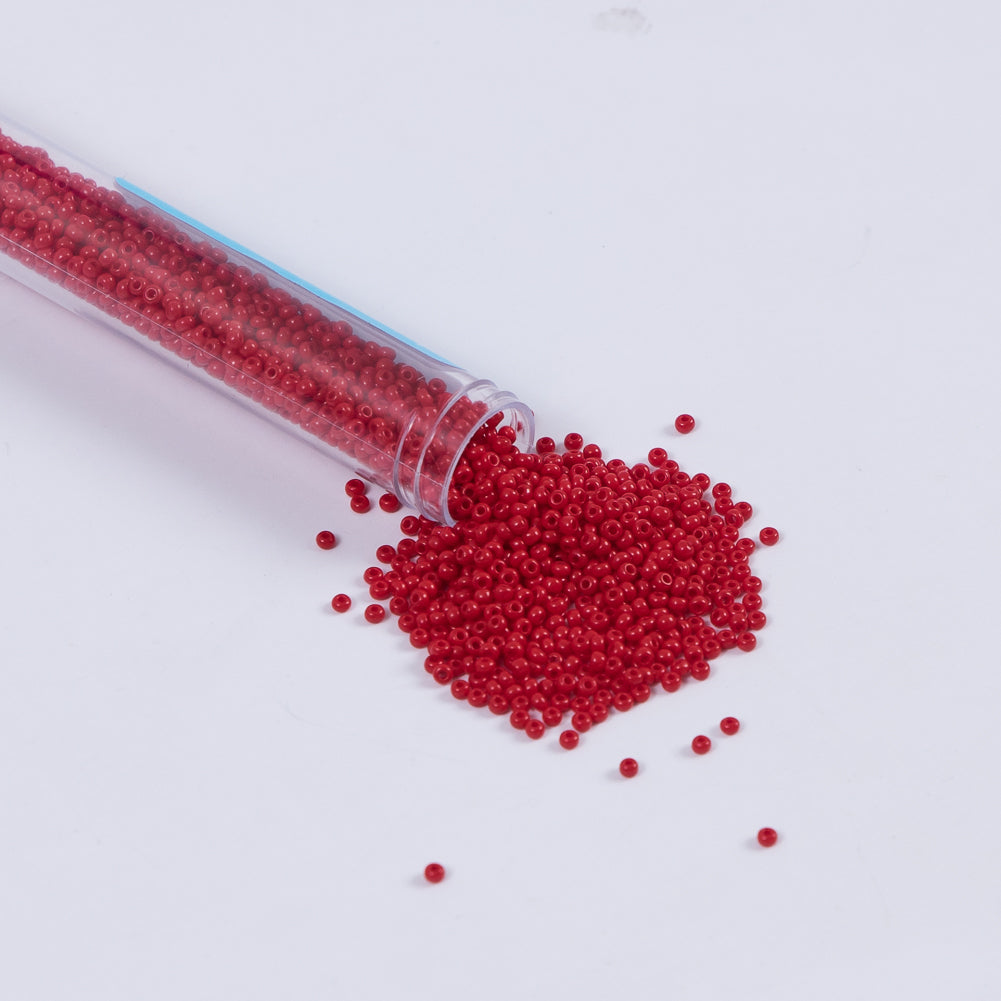 Medium Red Opaque Czech Seed Beads - Size 10 - Joann Fabrics
