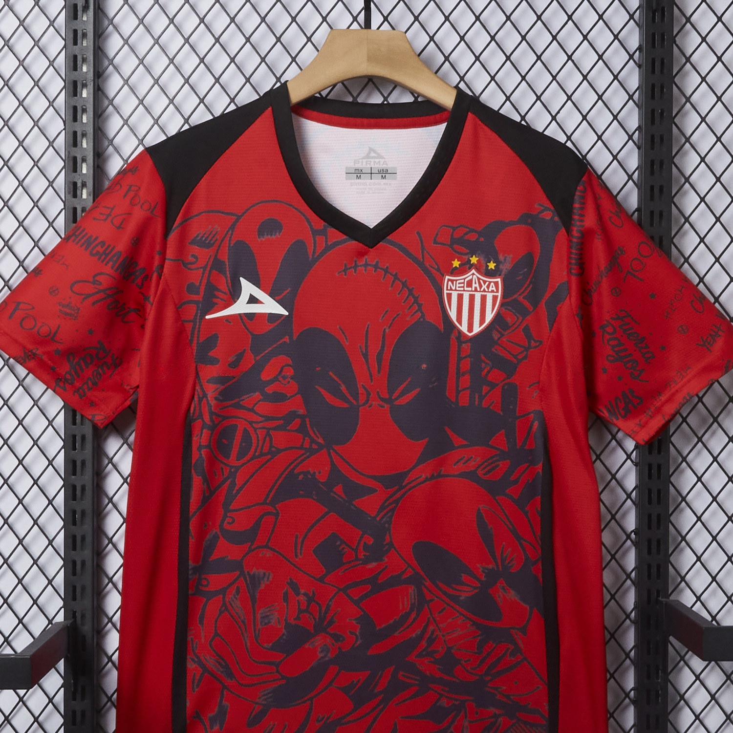 Club Necaxa 25-26 Red Deadpool Special Jersey - Fans Version - UnitedFutballJersey