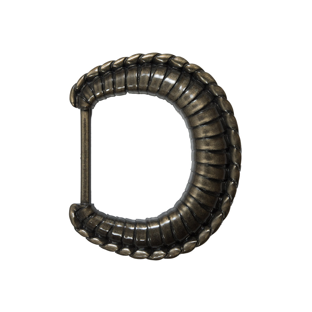 Antiqure Gold D-Shaped Plastic Buckle - 3.5