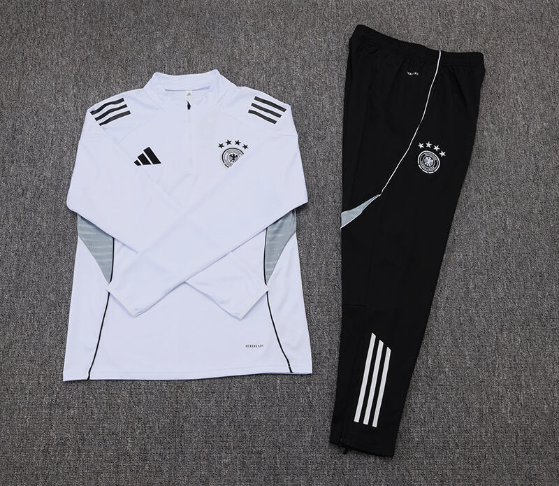 2025/2026 Germany Half-Pull Training Suit White Jersey Set