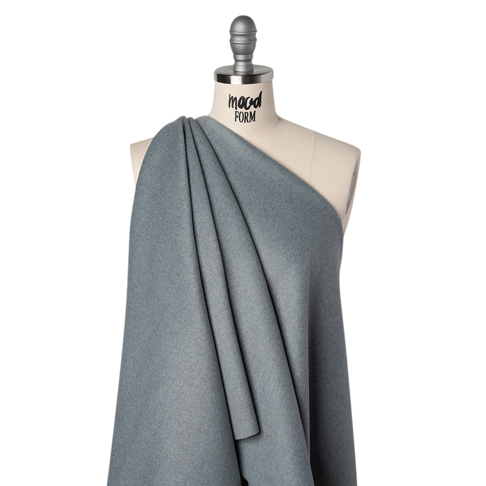 Brushed Wool Blend Coating - Heathered Blue Gray - Deadstock - Joann Fabrics