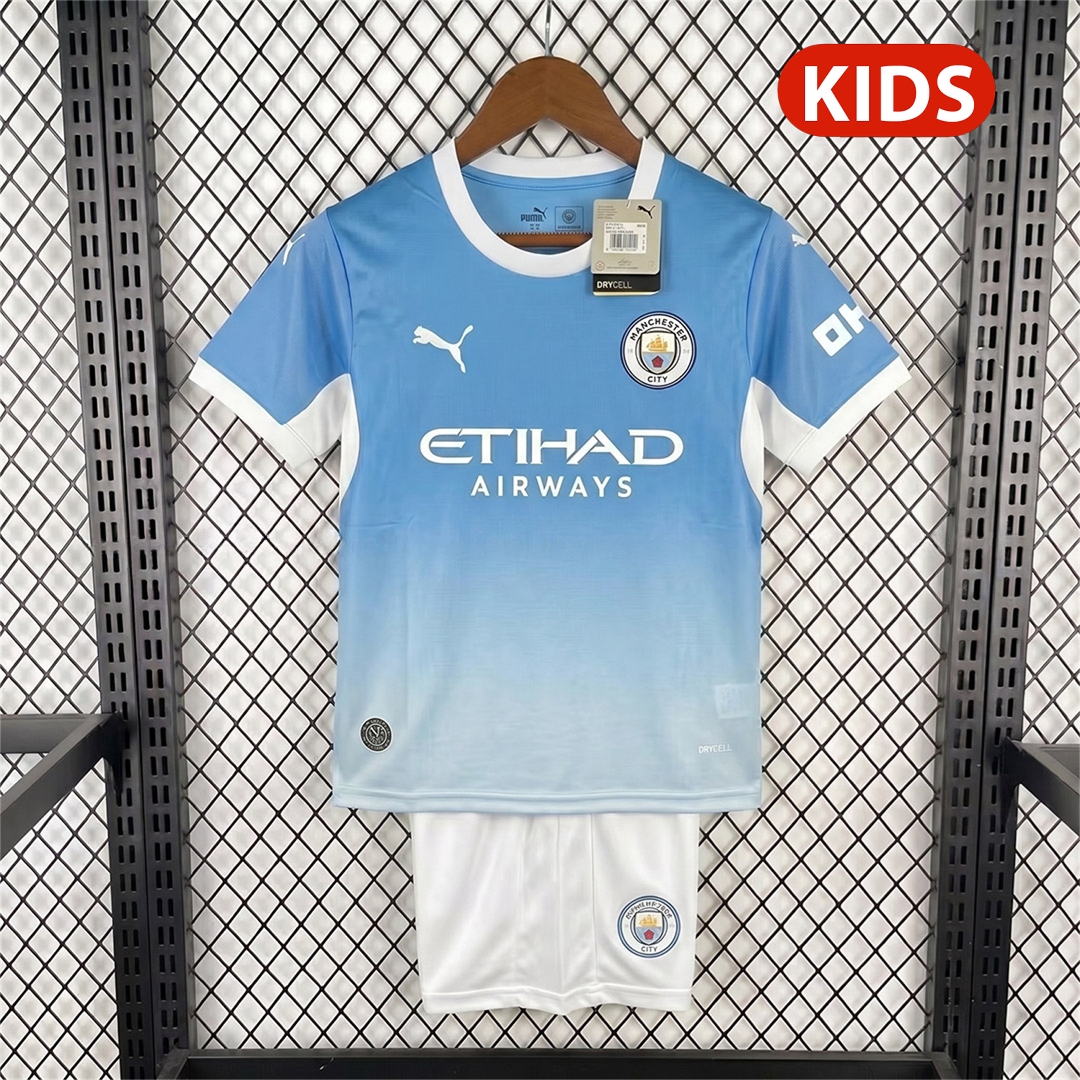 Manchester City 26-27 Home Kids Kit - UnitedFutballJersey