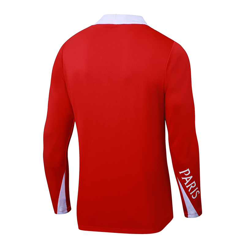 2025/2026 Psg Paris Saint-Germain Half-Pull Training Suit Red Set
