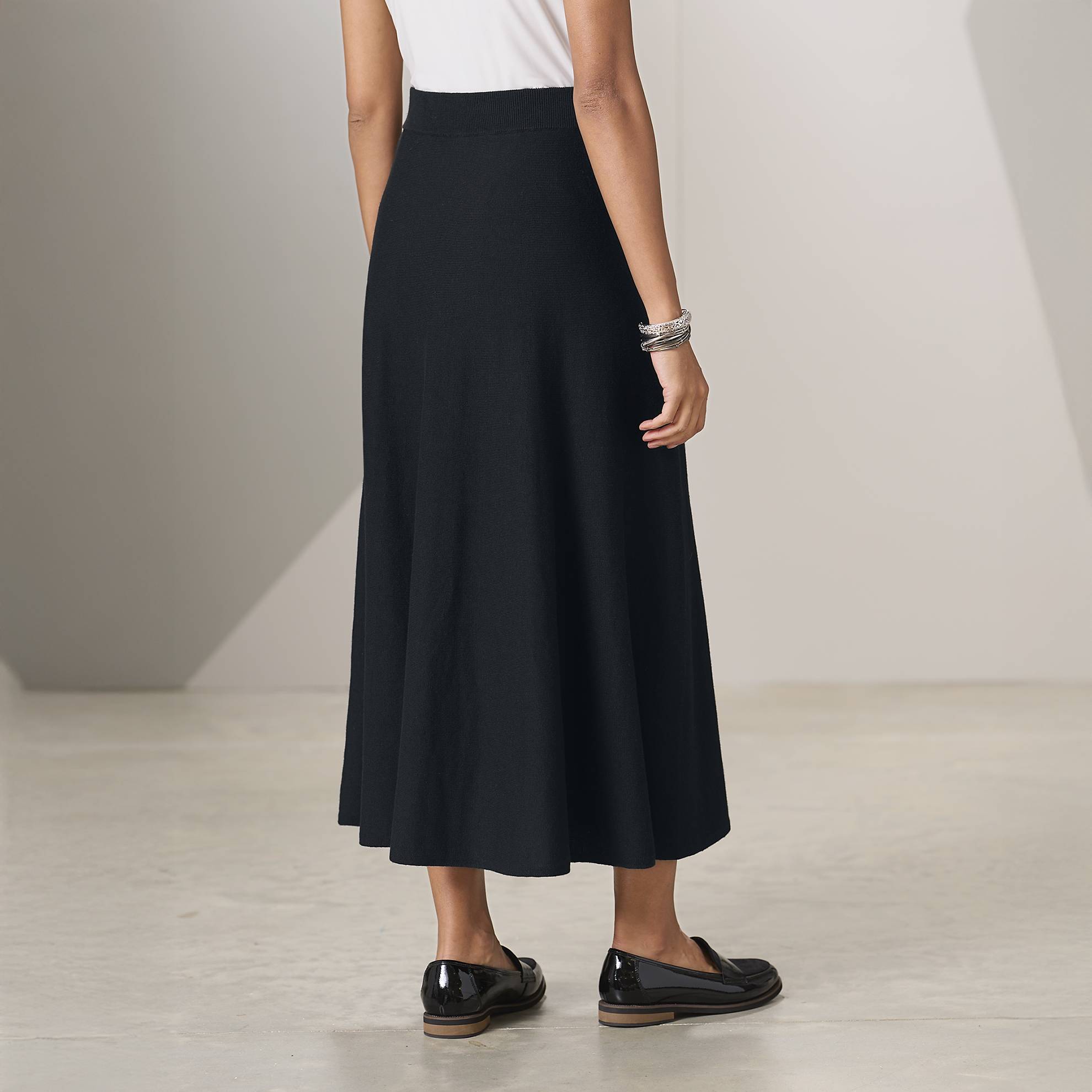 Sweater-Knit Boot Skirt, A-Line, Elasticized Waist - Northstyle Catalog
