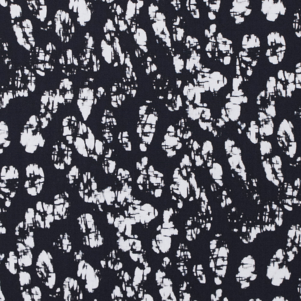 Midnight Blue and White Abstract Cotton Woven - Joann Fabrics