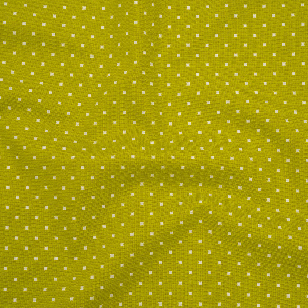 Printed Quilting Cotton by Heather Bailey for FIGO Studio - Chartreuse Lottie Dot Square Polka Dots - Pop Sugar Collection - Joann Fabrics