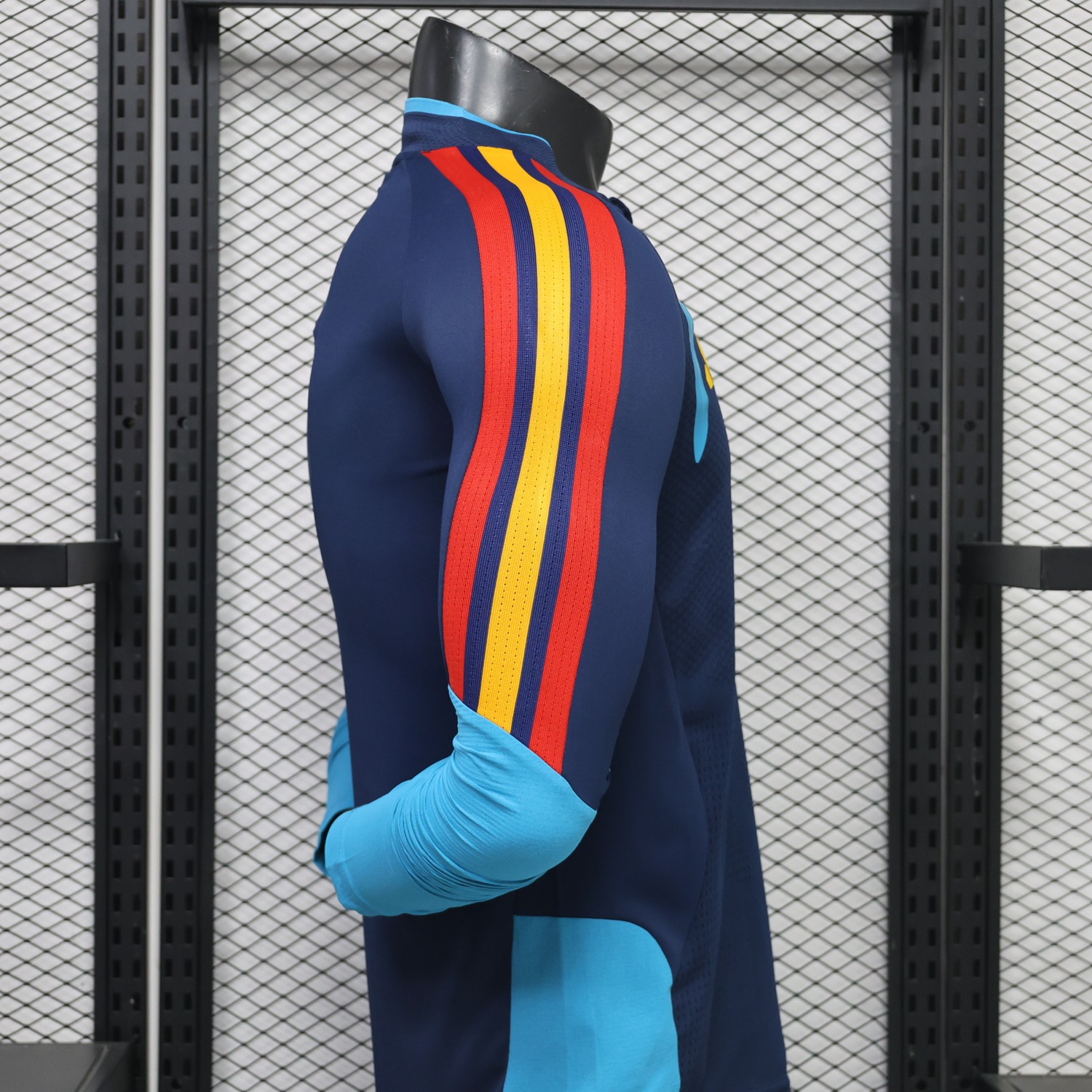 Spain 2026 Dark Blue Long Sleeves Training Jersey - Player Version - UnitedFutballJersey