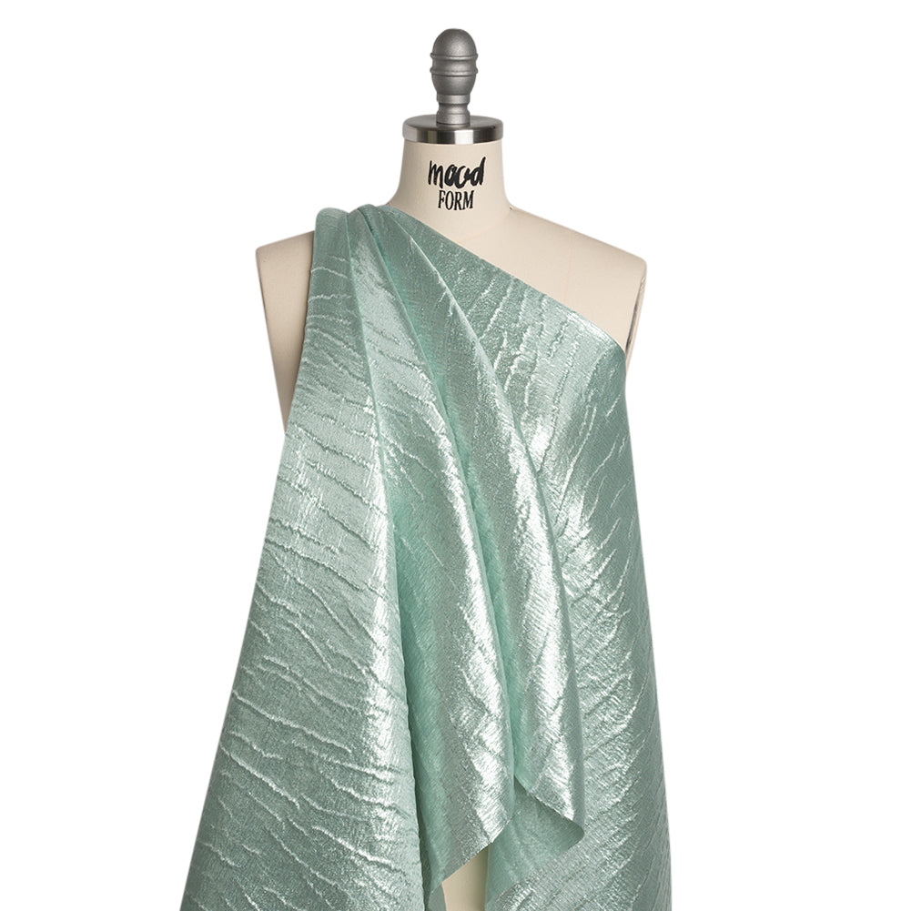 Metallic Brocade - Seafoam Green Subtle Wrinkles - Kylie Collection - Joann Fabrics