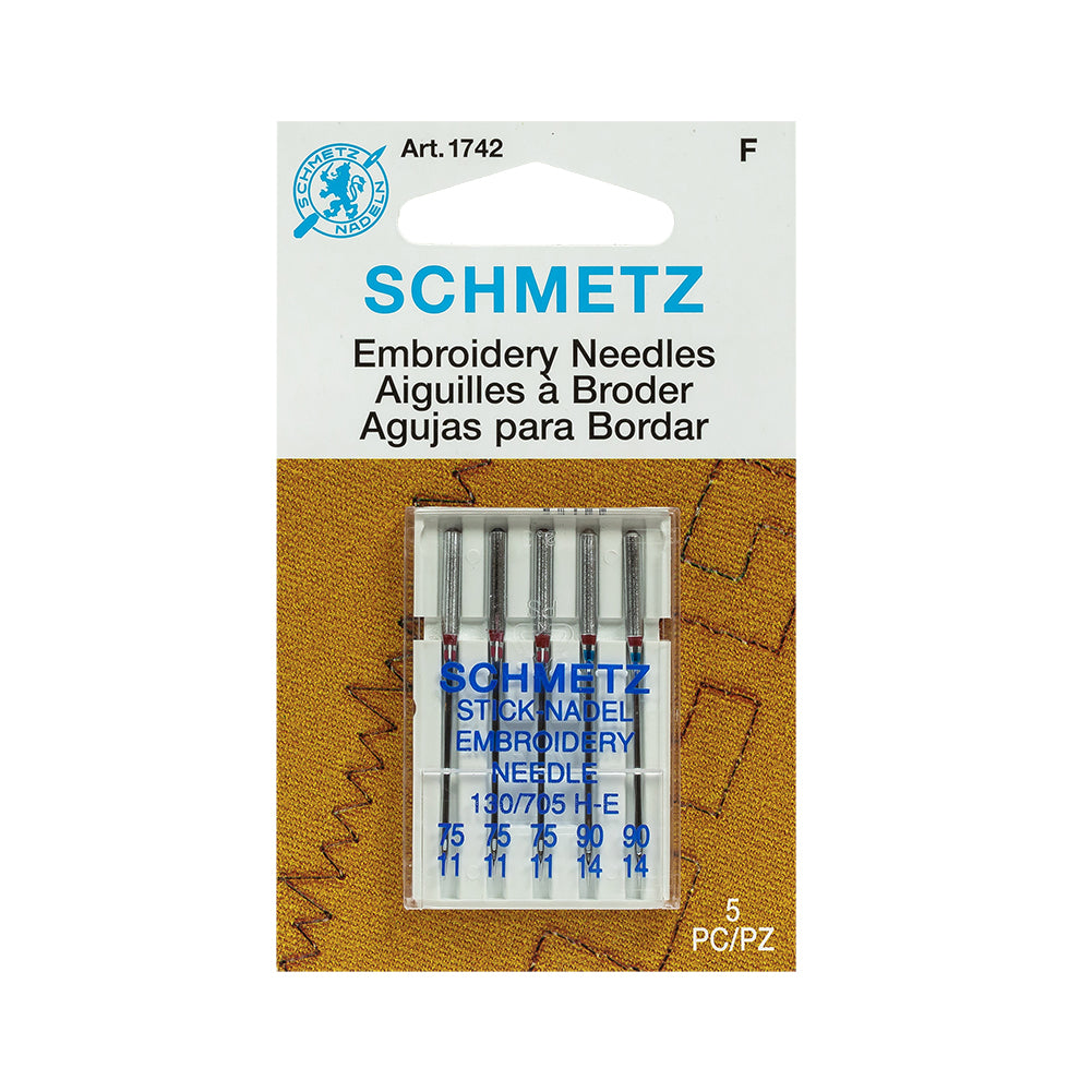 Schmetz Embroidery Machine Needles - Assorted Sizes - 5 ct - Joann Fabrics