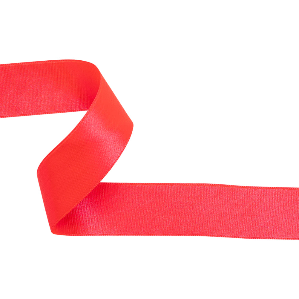 Neon Fuchsia Double Face French Satin Ribbon - 1