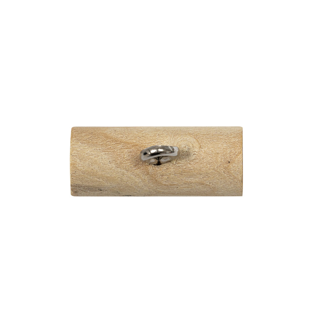 Natural Rod-Style Wood Toggle with Silver Metal Shank Back - 33L/21mm - Joann Fabrics