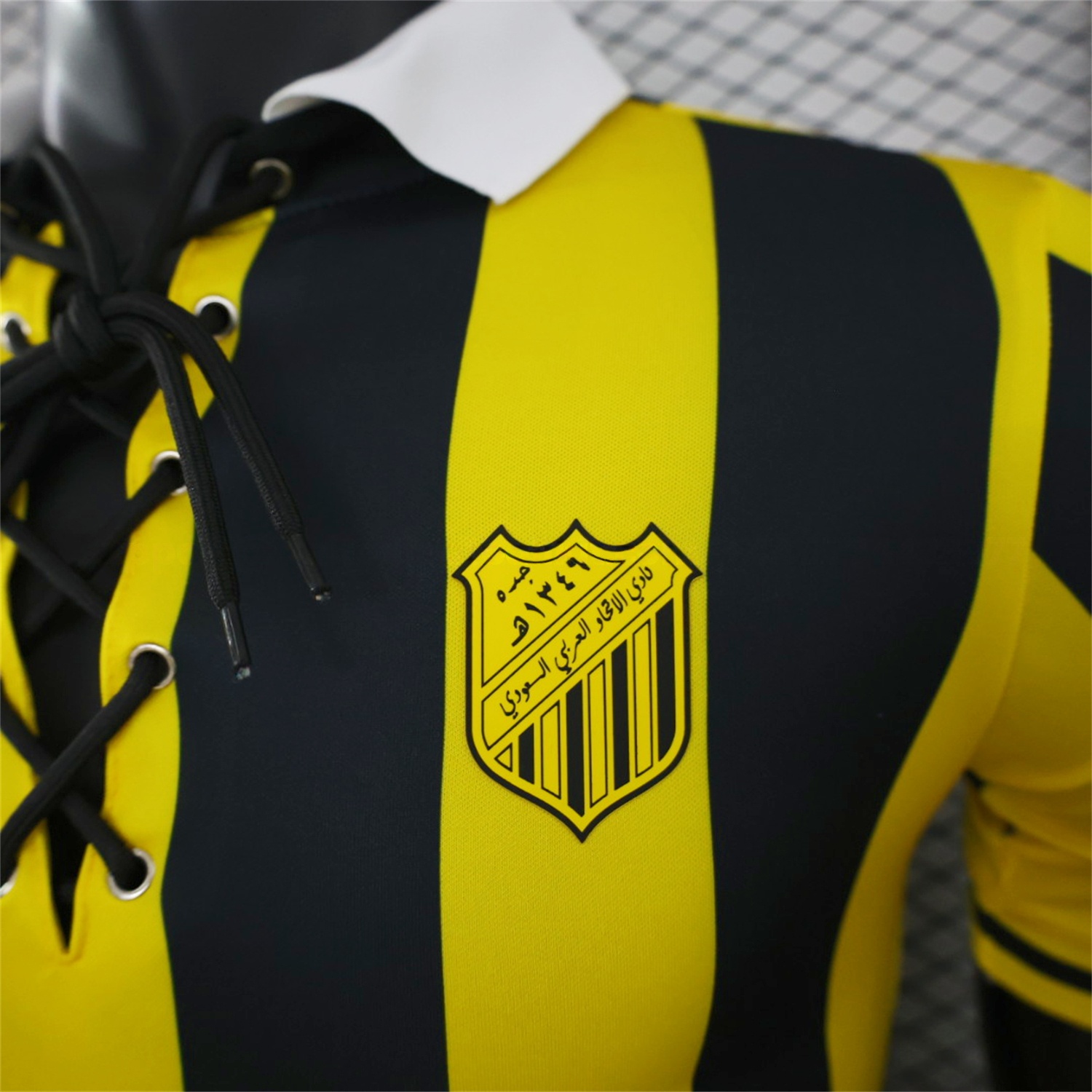 Al Ittihad Jeddah United 26-27 Yellow Black Stripes Special Jersey - Player Version - UnitedFutballJersey