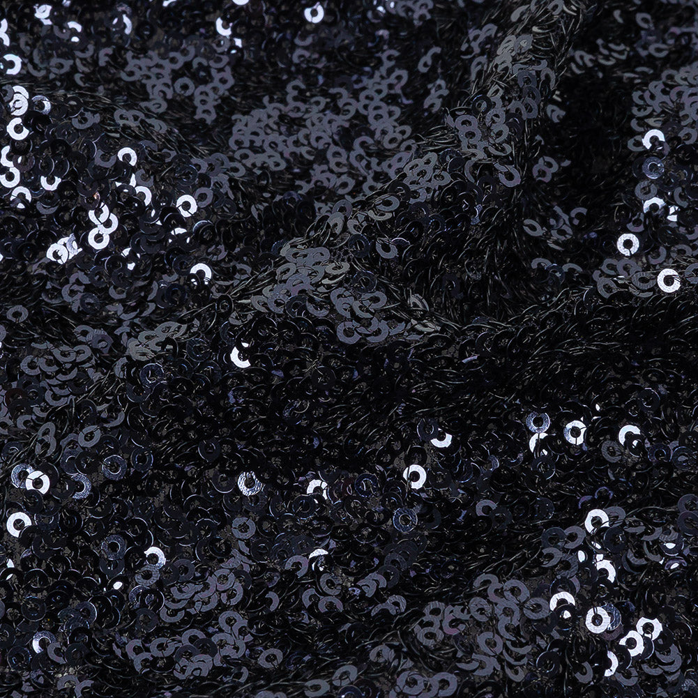 Neon Navy Clustered Baby Sequins on Stretch Mesh - Joann Fabrics
