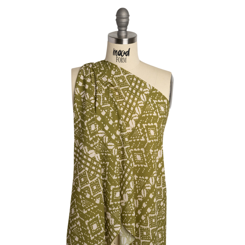 Mood Exclusive Green Sumatra Summit Crinkled Gauzy Viscose Crepe - Joann Fabrics