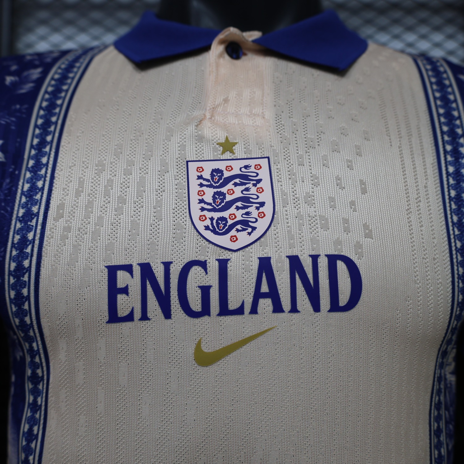 England 2026 Beige Blue Moore 6 Special Jersey - Player Version - UnitedFutballJersey