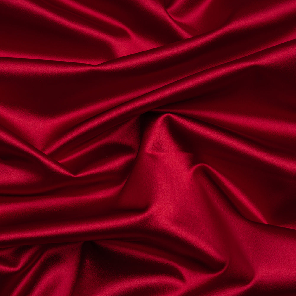 Stretch Satin Made in Italy - Chili Pepper with Black Backing - Premium Collection - Joann Fabrics