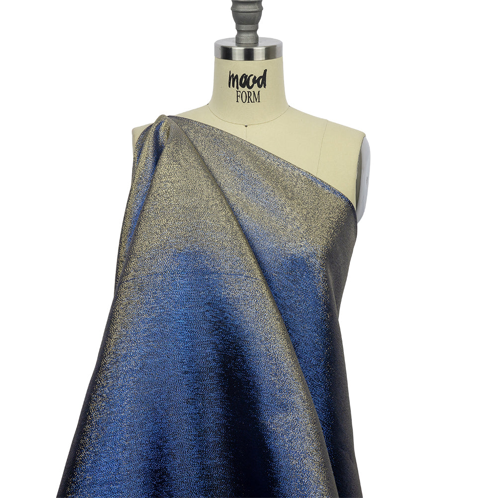 Metallic Polyester Lame - Royal Blue and Black - Glimmer Collection - Joann Fabrics