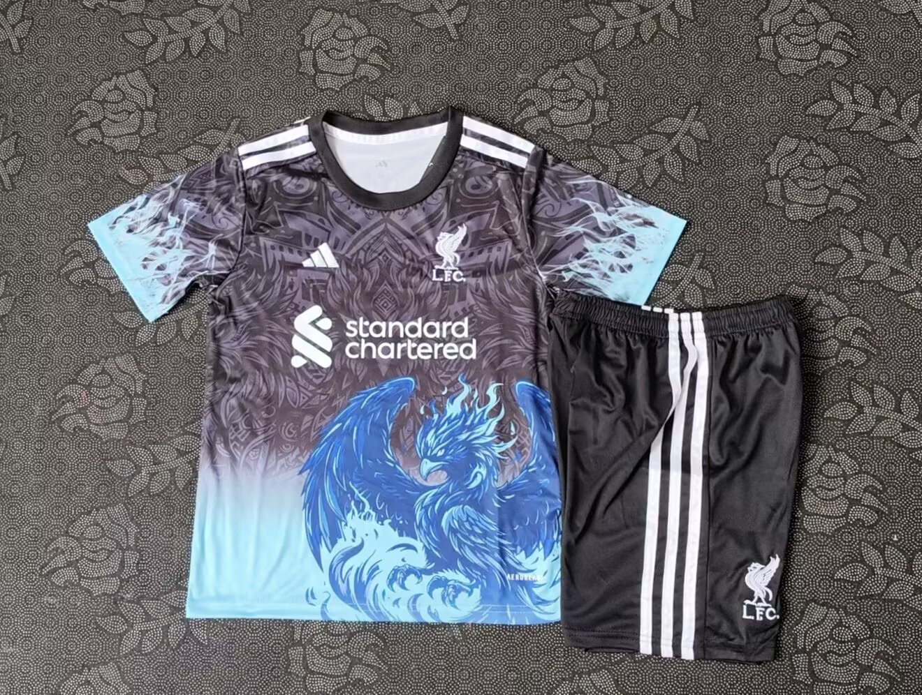 2025/2026 Liverpool Special Edition Gray and Blue Football Jersey 1:1 Thai Quality Kids Size