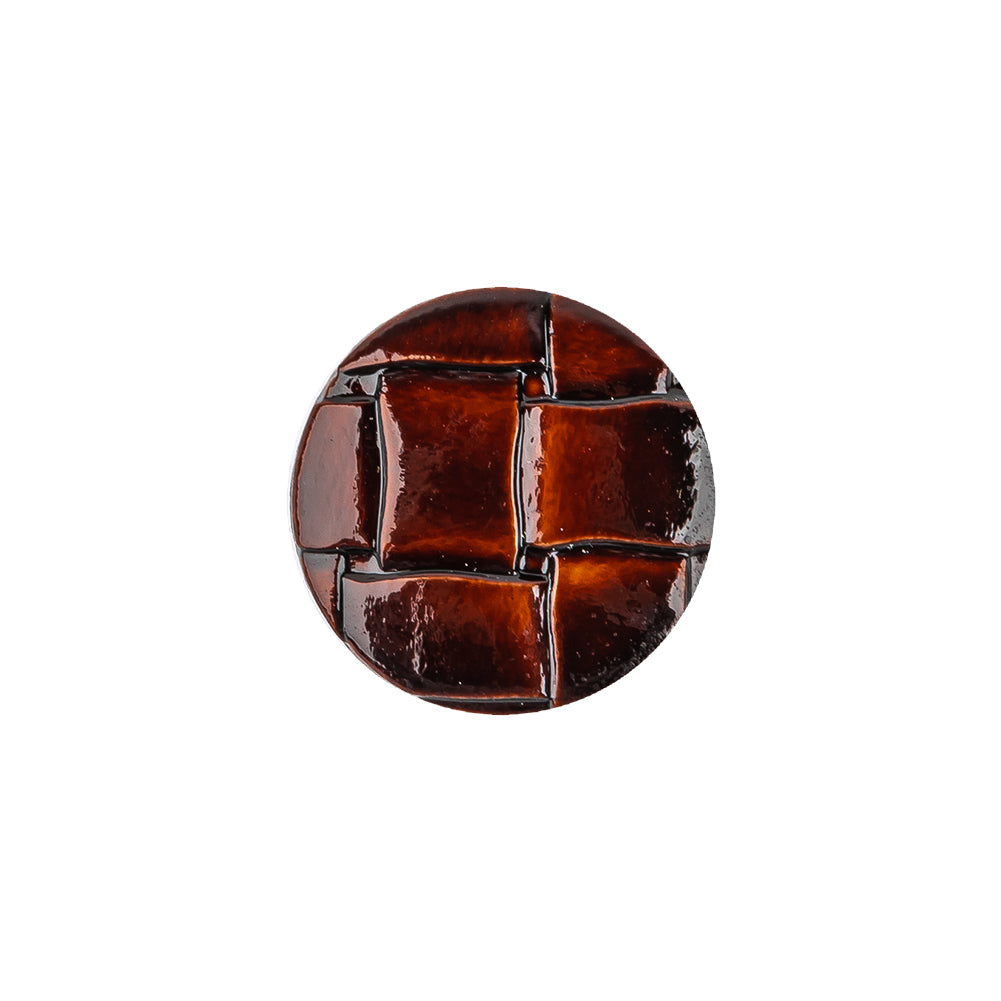 Italian Shiny Bark Basketweave Embossed Faux Leather Button - 28L/18mm - Joann Fabrics