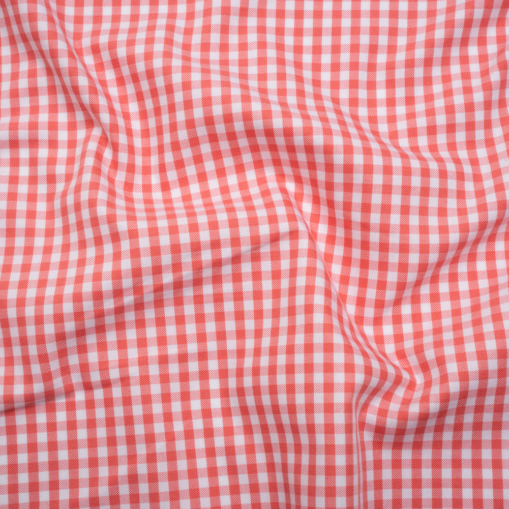 Cotton Oxford Shirting - Bubblegum Pink and White Gingham Checks - Deadstock - Joann Fabrics