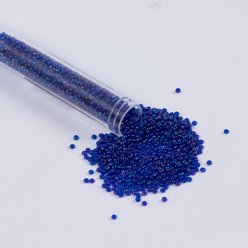 Navy Iridescent Czech Seed Beads - Size 10 - Joann Fabrics