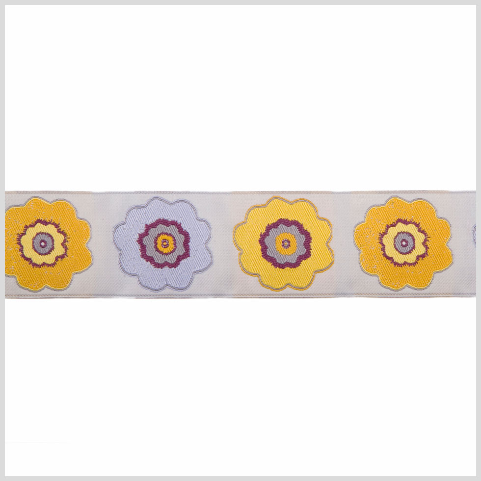 Lavender/Mustard/Rose French Jacquard Ribbon - Joann Fabrics
