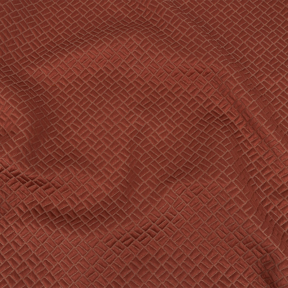 Polyester Jacquard - Coral Geometric Boxes - British Imported - Joann Fabrics