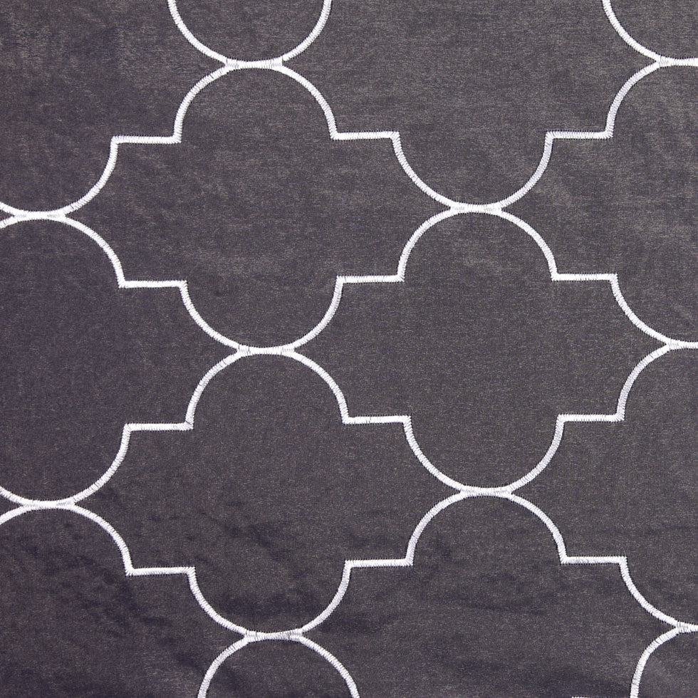 White Geometric Sheer - Joann Fabrics