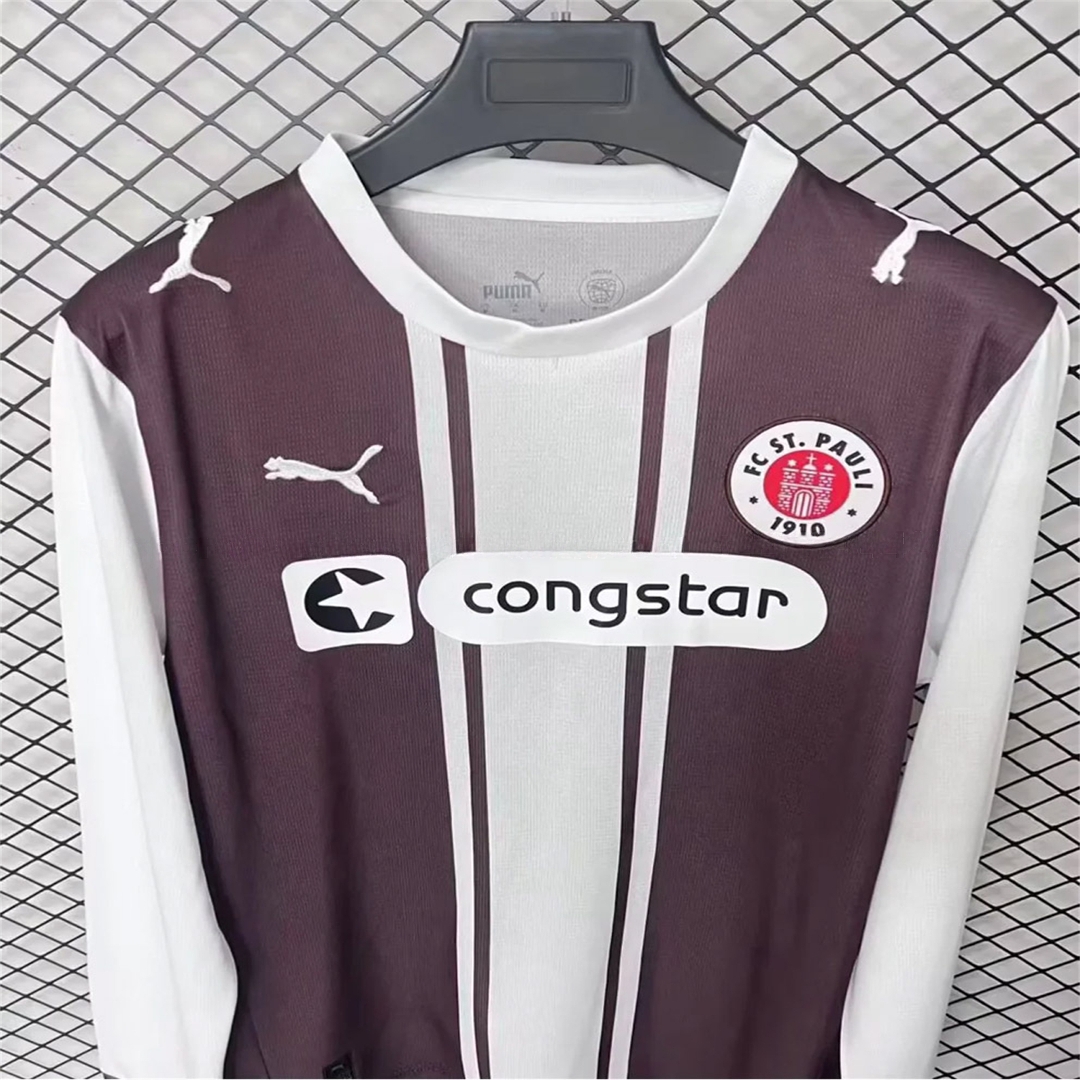 St. Pauli 25-26 Classic 1970s Design Special Long Sleeves Jersey - Fans Version - UnitedFutballJersey