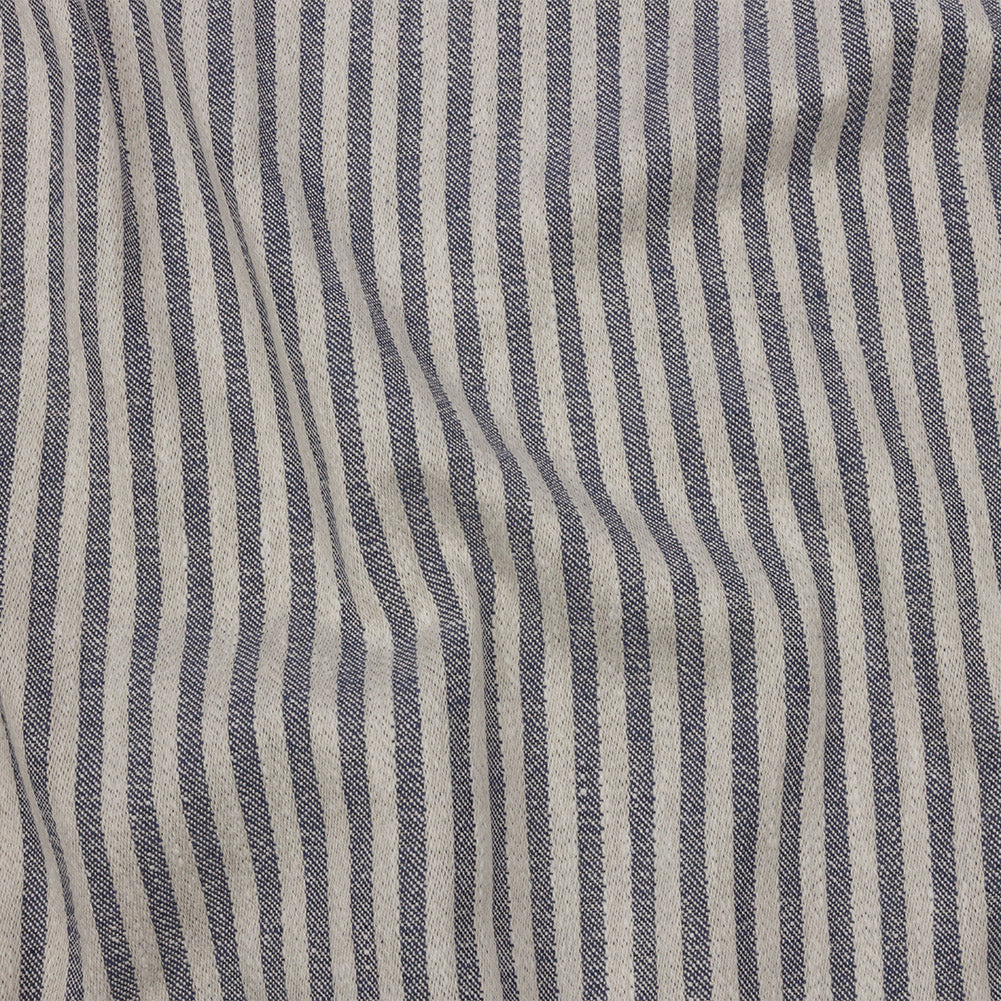 Cotton and Polyester Woven - Indigo - Raised Stripes - British Imported - Joann Fabrics