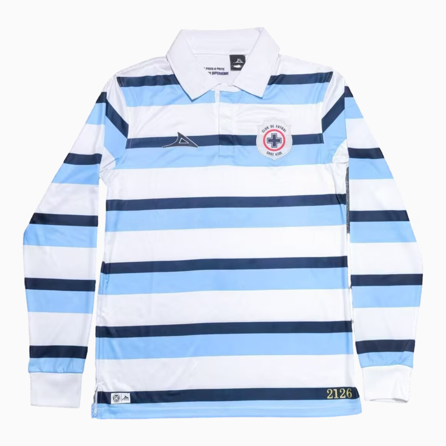 Cruz Azul 25-26 Marín Blue White stripes Long Sleeves Special Jersey - Fans Version - UnitedFutballJersey