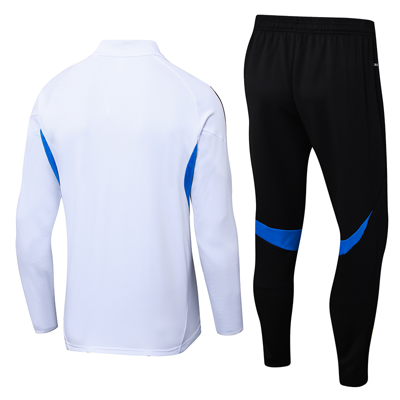 2025/2026 Manchester United Half-Pull Training Suit White Football Shirt 1:1 Thai Quality Set