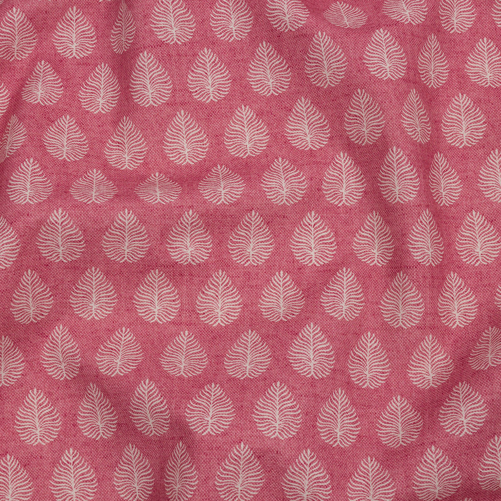 Cotton Canvas Print - Raspberry Leaves - British Imported - Joann Fabrics