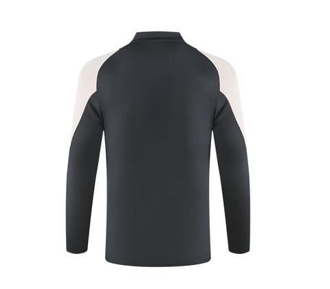 2024/2025 Real Madrid Royal Dark Gray Half-Pull Training Suit Football Shirt 1:1 Thai Quality Set