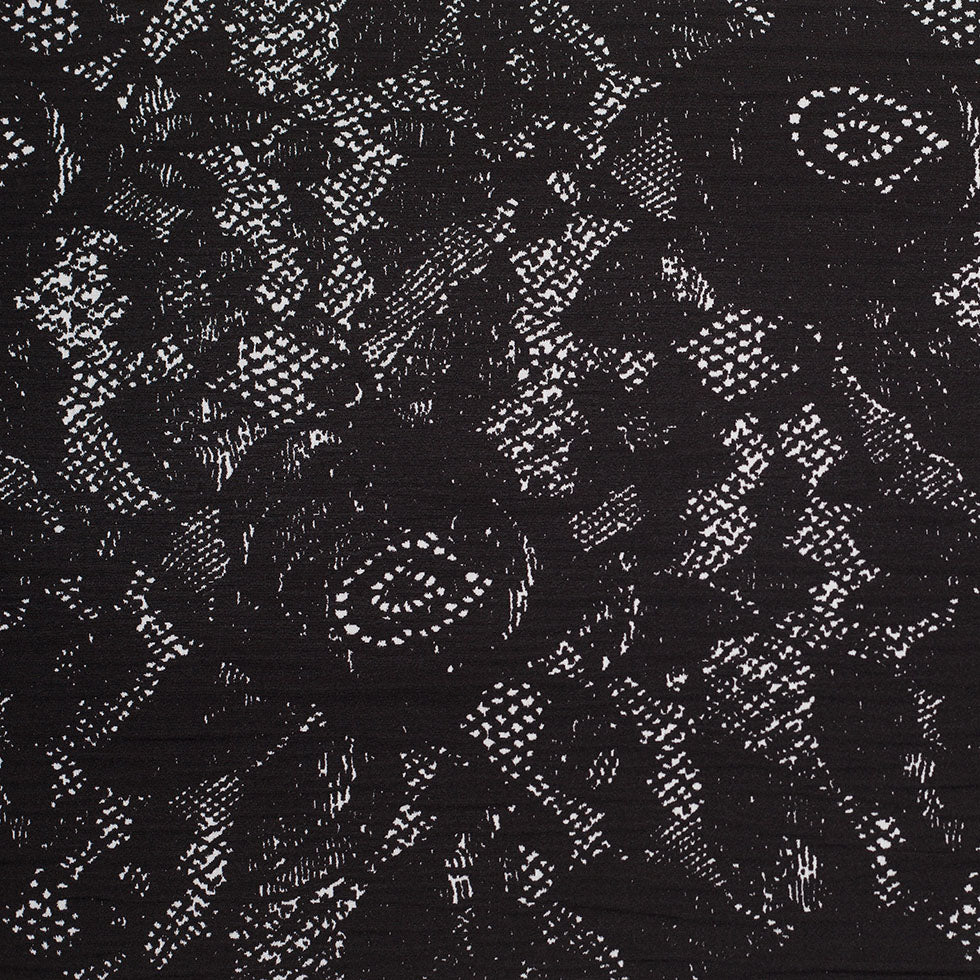 Black and White Abstract Wrinkled Polyester Woven - Joann Fabrics
