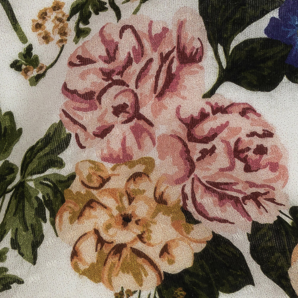 Mood Exclusive White Floriferous Fantasy Spotted Viscose Jacquard - Joann Fabrics