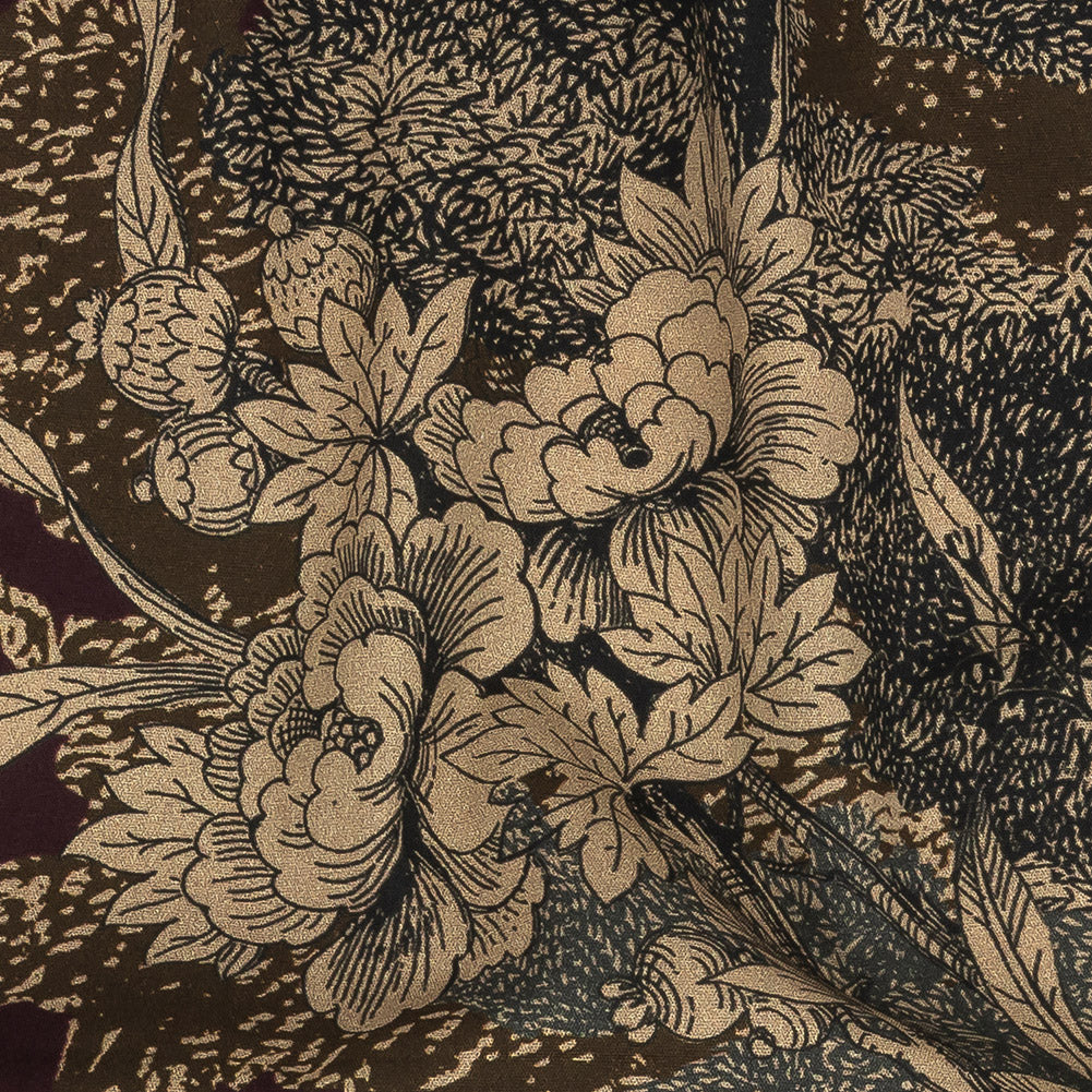 Mood Exclusive Burgundy Flying Home Stretch Cotton Poplin - Joann Fabrics
