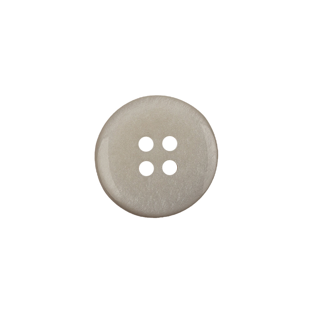 Italian Silver Birch Hologram and Beige Iridescent Rolled Rim 4-Hole Plastic Button - 24L/15mm - Joann Fabrics