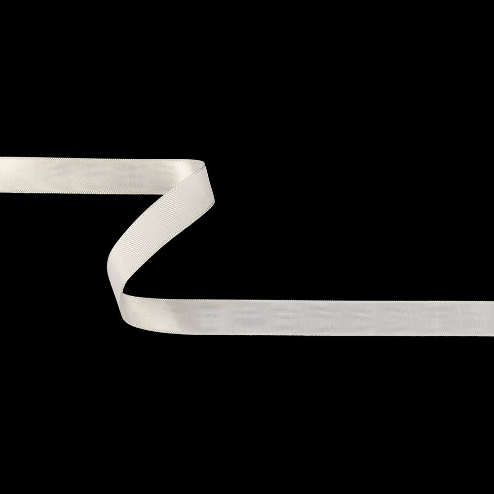 White Single Faced Satin Ribbon - 0.625