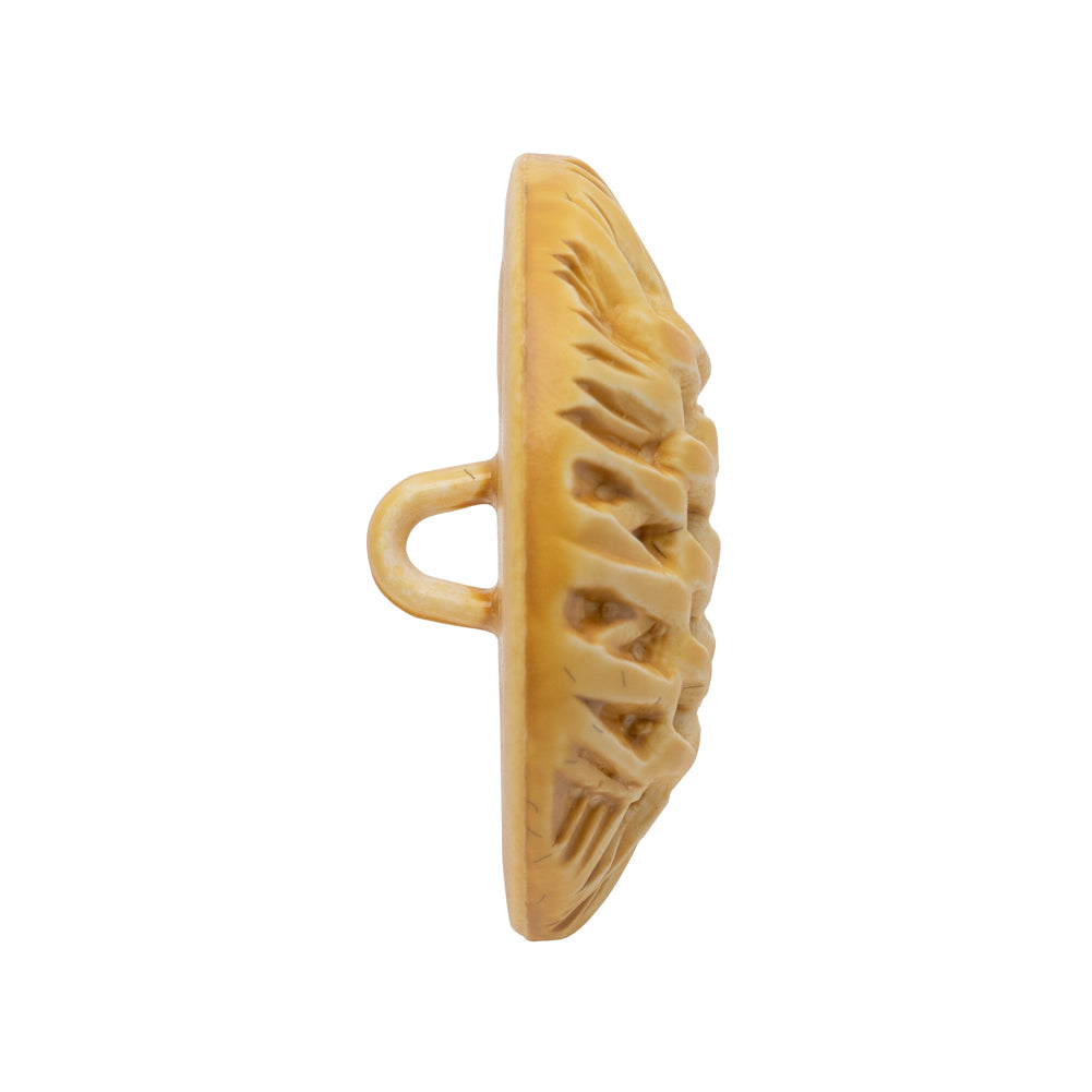 Plastic Shank Back Button - 44L/28mm - Mustard and Cream Basktweave - Joann Fabrics