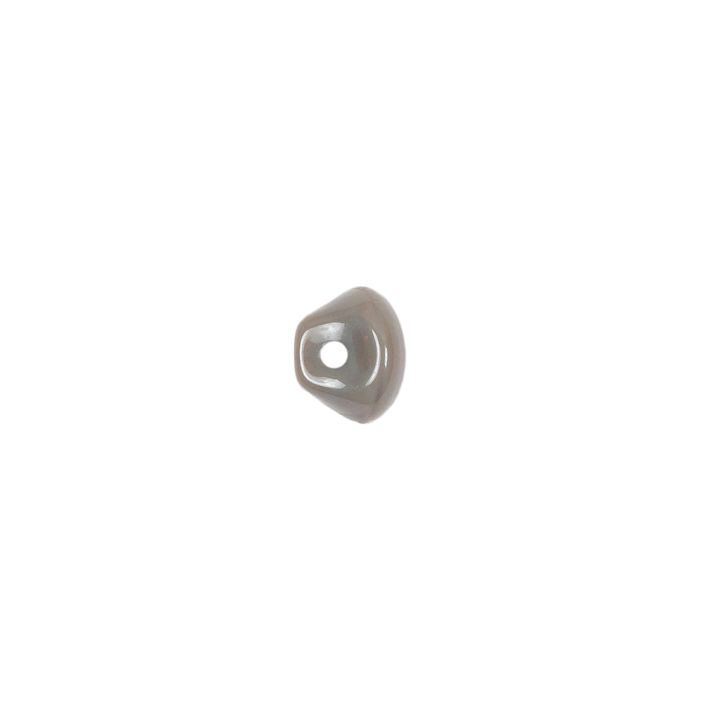 European Dark Gray Half Domed Self Black Glass Button - 12L/7.5mm - Joann Fabrics