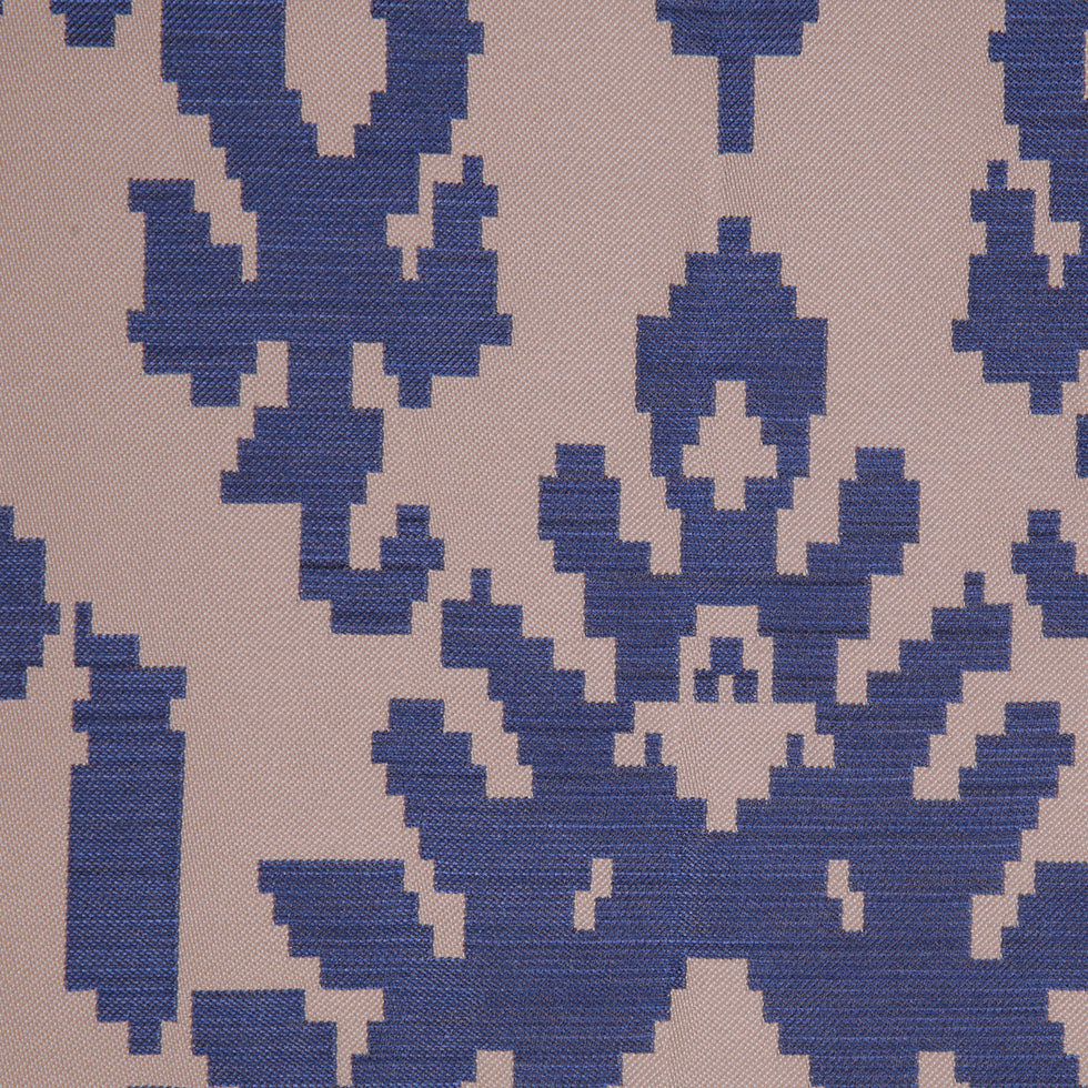 Denim Geometric Polyester Brocade - Joann Fabrics